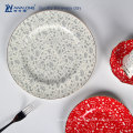Cheio padrão de decalque pratos de jantar louça de cerâmica fina porcelana de osso
